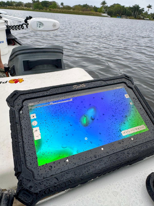 Spot On Lake Ida Structure On Hydros 7 Rugged Tablet in the rain