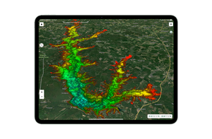 SpotOn Fishing Sam Rayburn 3D Structure Map on iPad Pro