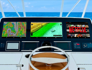Andros 8 Marine Android Computer displaying on Viking Yachts Helm