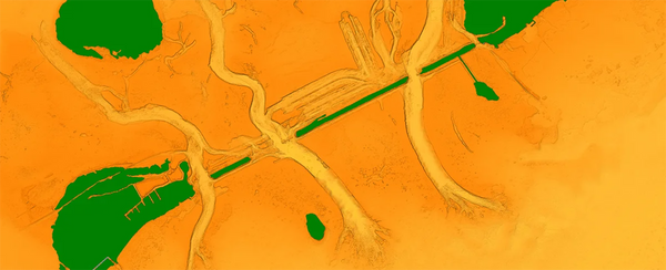 Spot On Fishing 3D structure shaded relief map displaying high resolution bottom imagery in the Florida Keys.