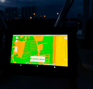 SpotOn Hydros Tablet Night View Shaded Relief Sea Surface Temps Miami
