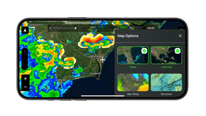 SpotOn Fishing Live Weather Radar on iPhone 15 pro max 