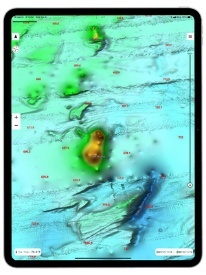 SpotOn Fishing Structure Map Florida Keys Marathon Hump 409 Hump on iPad