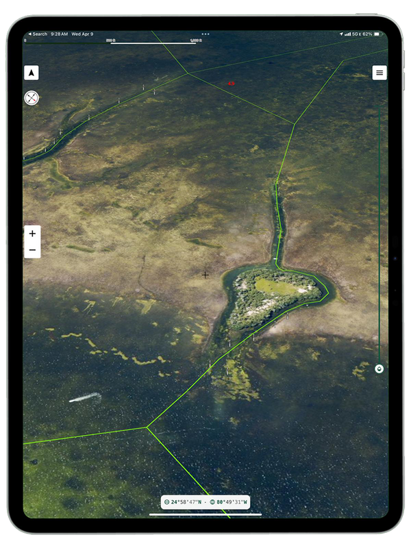 Spot On Fishing Community Fish Tracks Routes on Ipad